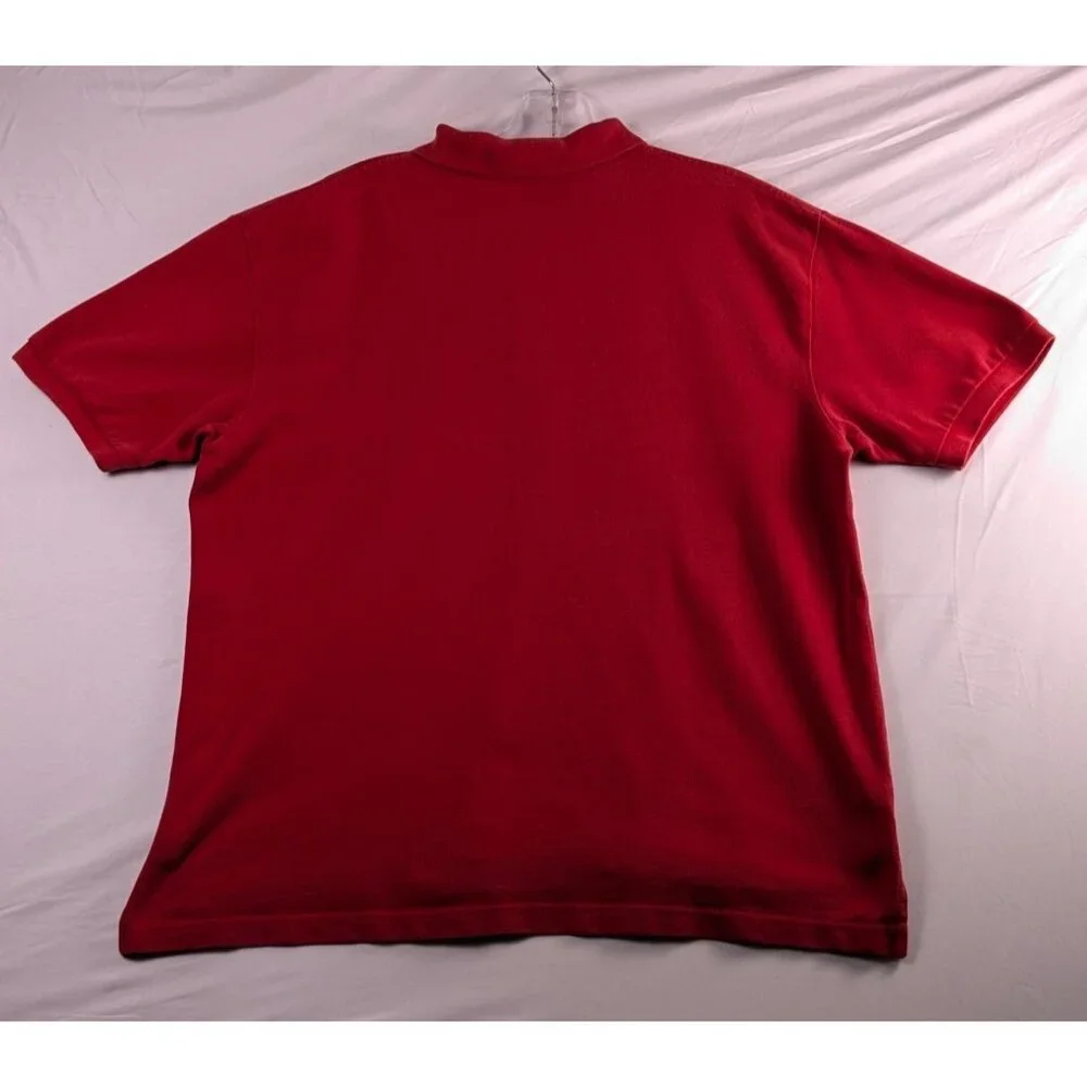 Vintage Ralph Lauren Polo Sport Mens Large Red Short‎ Sleeve Shirt Blue Pony